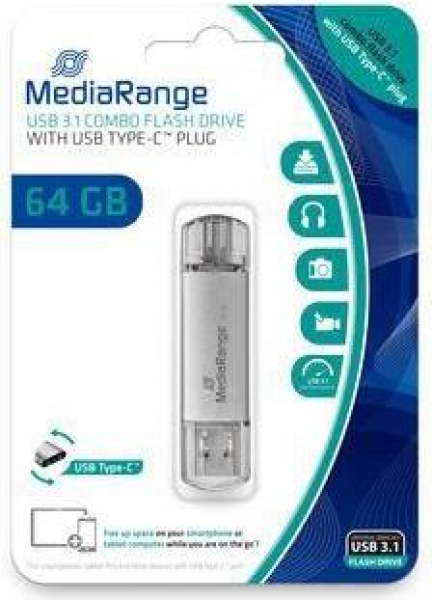 MediaRange USB3.1 64GB Typ-A & Typ-C